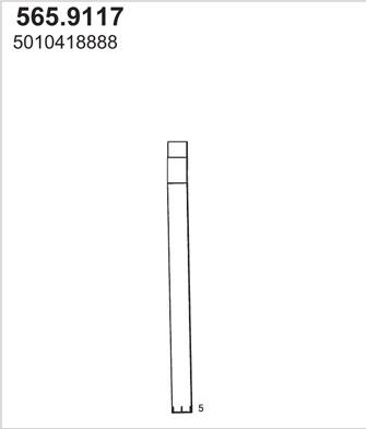 ASSO 565.9117 - Труба вихлопного газу autocars.com.ua