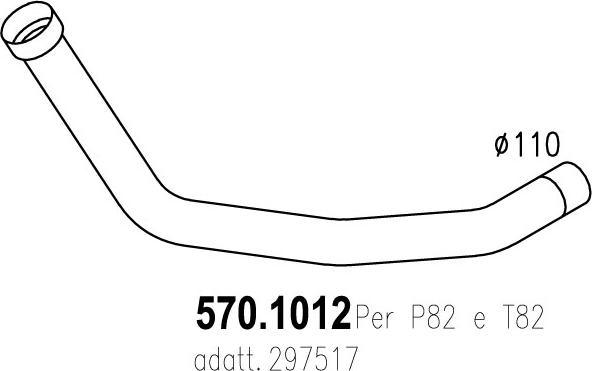 ASSO 570.1012 - Труба выхлопного газа avtokuzovplus.com.ua