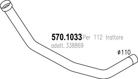 ASSO 570.1033 - Труба вихлопного газу autocars.com.ua