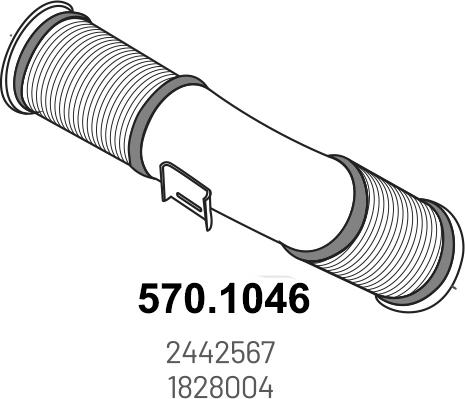 ASSO 570.1046 - Труба вихлопного газу autocars.com.ua