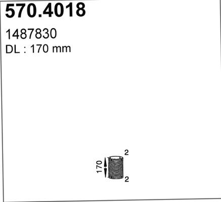 ASSO 570.4018 - Гофрированная труба, выхлопная система avtokuzovplus.com.ua