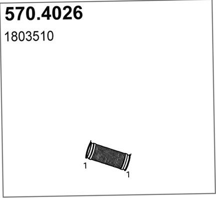 ASSO 570.4026 - Гофрована труба вихлопна система autocars.com.ua