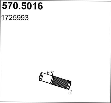 ASSO 570.5016 - Труба выхлопного газа avtokuzovplus.com.ua