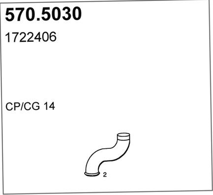 ASSO 570.5030 - Труба вихлопного газу autocars.com.ua