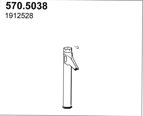 ASSO 570.5038 - Труба вихлопного газу autocars.com.ua