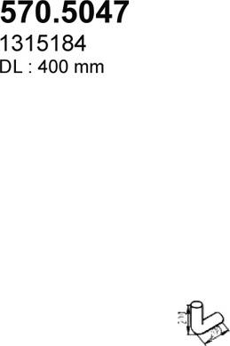 ASSO 570.5047 - Труба вихлопного газу autocars.com.ua