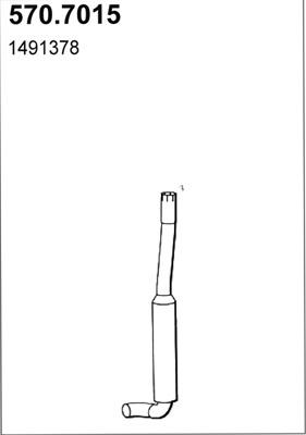 ASSO 570.7015 - Середній / кінцевий глушник ОГ autocars.com.ua