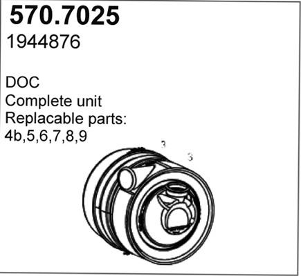 ASSO 570.7025 - Середній / кінцевий глушник ОГ autocars.com.ua