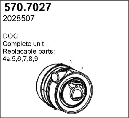 ASSO 570.7027 - Середній / кінцевий глушник ОГ autocars.com.ua