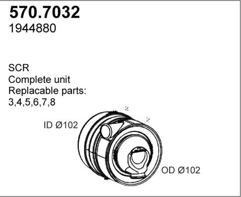 ASSO 570.7032 - Середній / кінцевий глушник ОГ autocars.com.ua