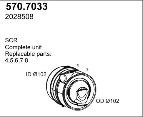 ASSO 570.7033 - Середній / кінцевий глушник ОГ autocars.com.ua
