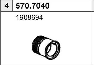 ASSO 570.7040 - Середній / кінцевий глушник ОГ autocars.com.ua