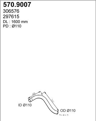 ASSO 570.9007 - Труба выхлопного газа avtokuzovplus.com.ua