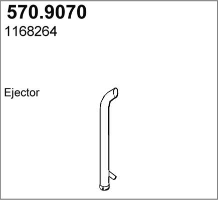 ASSO 570.9070 - Труба вихлопного газу autocars.com.ua