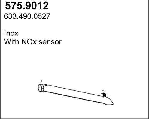 ASSO 575.9012 - Труба выхлопного газа autodnr.net