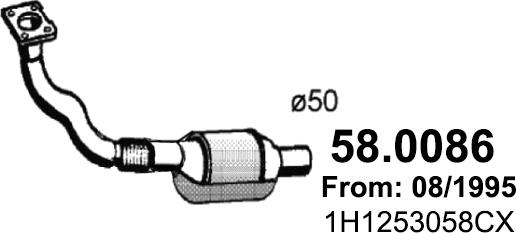 ASSO 58.0086 - Каталізатор autocars.com.ua