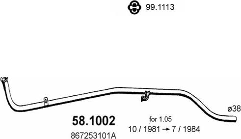 ASSO 58.1002 - Труба выхлопного газа autodnr.net