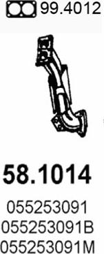 ASSO 58.1014 - Труба вихлопного газу autocars.com.ua