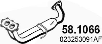 ASSO 58.1066 - Труба вихлопного газу autocars.com.ua