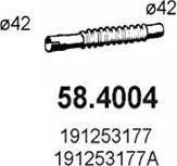 ASSO 58.4004 - Труба вихлопного газу autocars.com.ua
