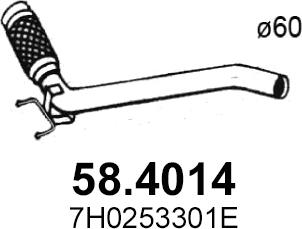 ASSO 58.4014 - Труба вихлопного газу autocars.com.ua