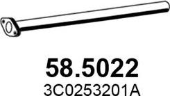ASSO 58.5022 - Труба вихлопного газу autocars.com.ua
