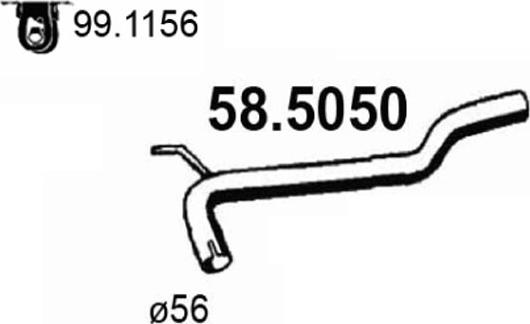 ASSO 58.5050 - Труба выхлопного газа autodnr.net