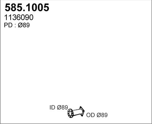 ASSO 5851005 - Труба выхлопного газа autodnr.net