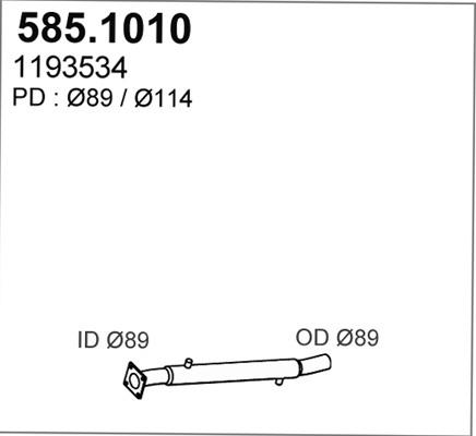 ASSO 585.1010 - Труба вихлопного газу autocars.com.ua