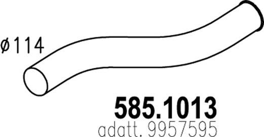 ASSO 585.1013 - Труба вихлопного газу autocars.com.ua