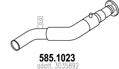 ASSO 585.1023 - Труба вихлопного газу autocars.com.ua