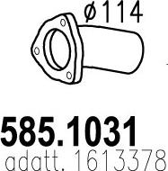 ASSO 585.1031 - Труба вихлопного газу autocars.com.ua