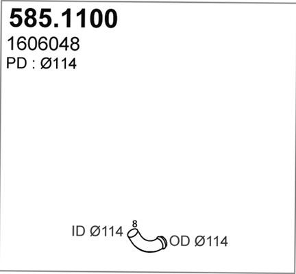 ASSO 585.1100 - Труба вихлопного газу autocars.com.ua