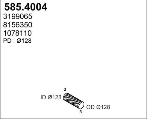 ASSO 585.4004 - Гофрированная труба, выхлопная система autodnr.net