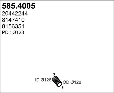 ASSO 585.4005 - Гофрированная труба, выхлопная система autodnr.net