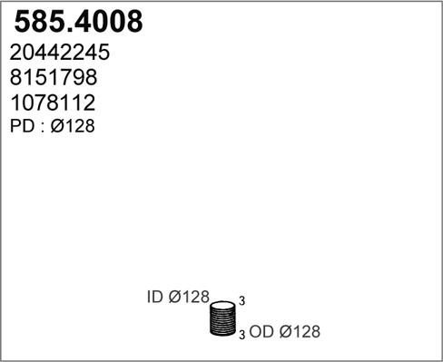 ASSO 585.4008 - Гофрированная труба, выхлопная система autodnr.net