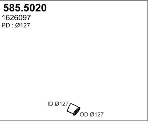 ASSO 585.5020 - Труба выхлопного газа autodnr.net