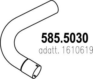 ASSO 585.5030 - Труба вихлопного газу autocars.com.ua