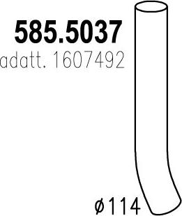 ASSO 585.5037 - Труба вихлопного газу autocars.com.ua