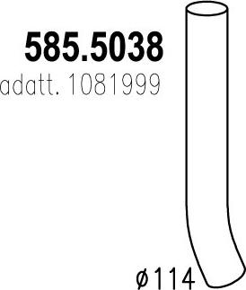 ASSO 585.5038 - Труба вихлопного газу autocars.com.ua