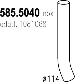 ASSO 585.5040 - Труба вихлопного газу autocars.com.ua