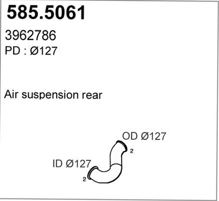 ASSO 585.5061 - Труба вихлопного газу autocars.com.ua