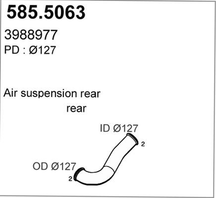 ASSO 585.5063 - Труба вихлопного газу autocars.com.ua