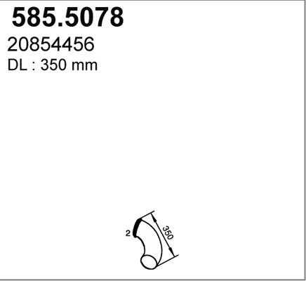 ASSO 585.5078 - Труба вихлопного газу autocars.com.ua