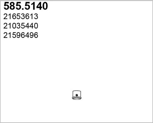 ASSO 585.5140 - Труба вихлопного газу autocars.com.ua
