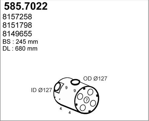 ASSO 585.7022 - Средний / конечный глушитель ОГ autodnr.net