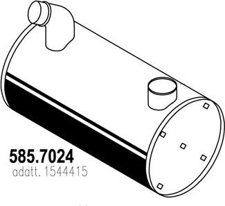 ASSO 585.7024 - Середній / кінцевий глушник ОГ autocars.com.ua