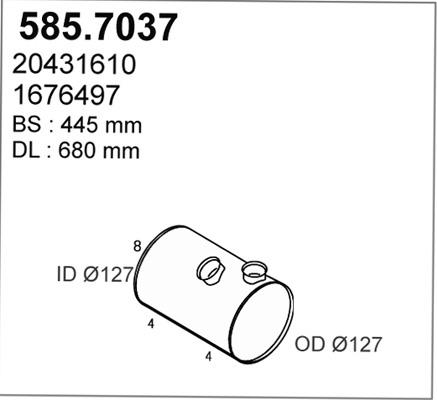 ASSO 585.7037 - Средний / конечный глушитель ОГ autodnr.net