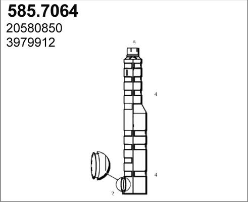 ASSO 585.7064 - Средний / конечный глушитель ОГ avtokuzovplus.com.ua