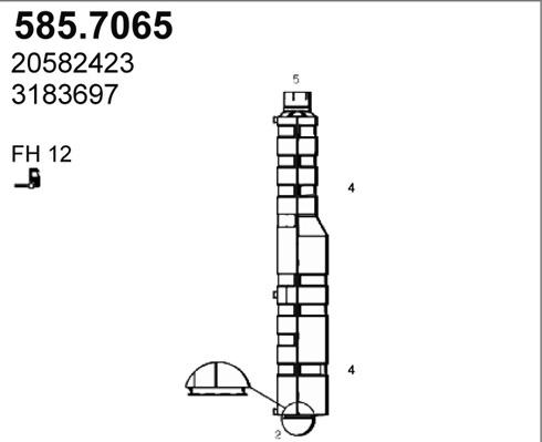 ASSO 585.7065 - Средний / конечный глушитель ОГ avtokuzovplus.com.ua